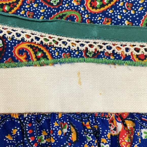 Vtg Handmade Patchwork Christmas Skirt Hand Made Stunning M? - Picture 10 of 12